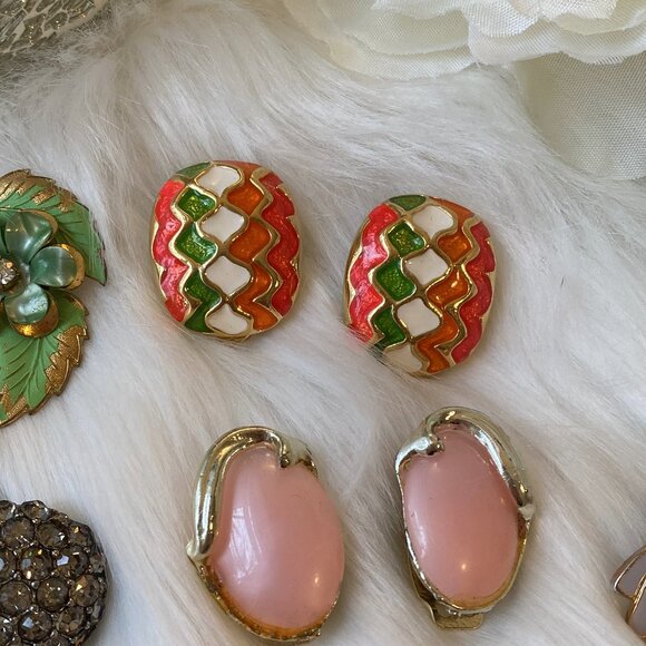 COLLECTION OF CLIP/SCREWBACK EARRINGS (TARA, CORO, 925 STERLING) - Picture 8 of 16